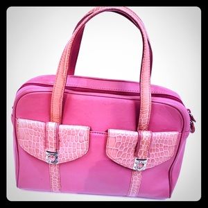 💗NEW! BRIGHTON BUBBLE GUM PINK & CROC HANDBAG